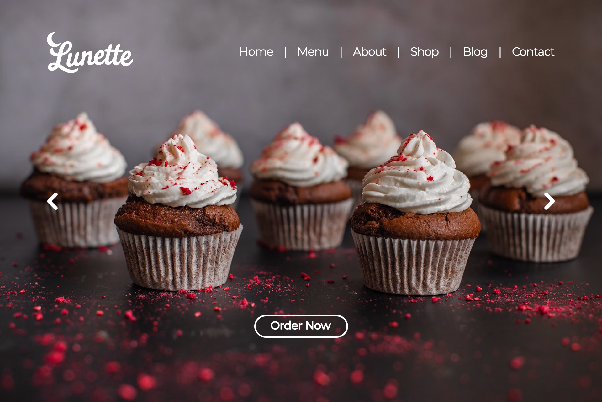 Screenshot of Bakery Website